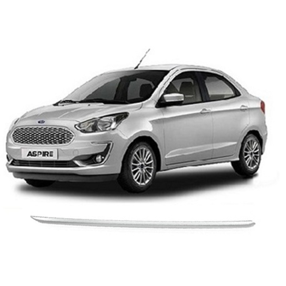 Chrome Trunk Garnish Compatible with Figo Aspire  - Silver